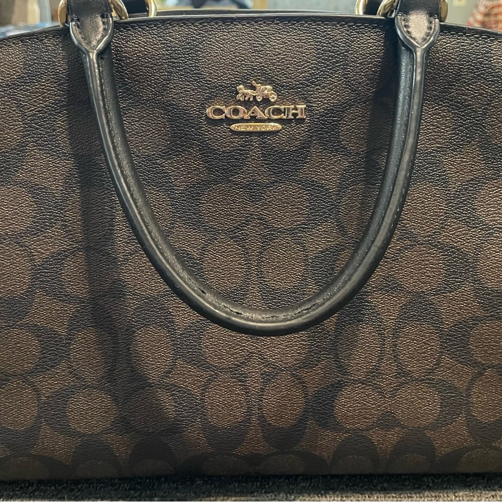 Coach Brown Signature Satchel Bag